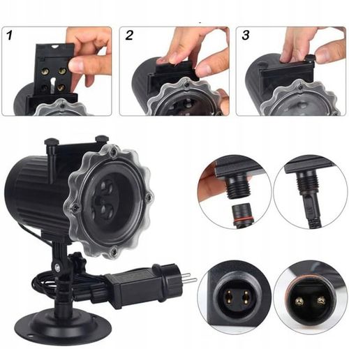 ŚWIĄTECZNY PROJEKTOR LED LASEROWY 16 slajdów 64 MOTYWÓW z pilotem na Arena.pl