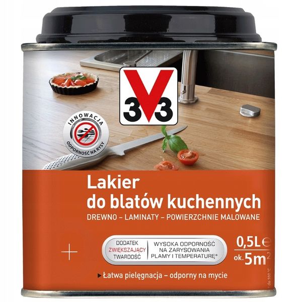 V33 LAKIER DO BLATÓW KUCHENNYCH 0,5l zdjęcie 1