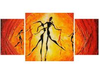 80X40CM AFRYKAŃSCY TANCERZE TRÓJ OBRAZ