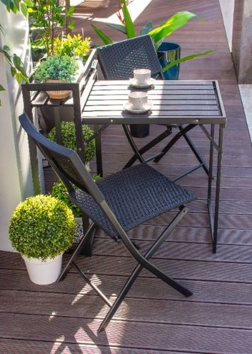 MEBLE NA BALKON OGRÓD TARAS składane komplet ZESTAW Stół 2 krzesła na Arena.pl