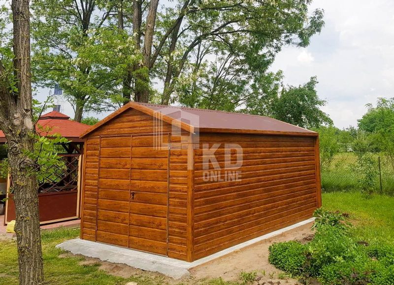 Domek Ogrodowy - Schowek - 3x5 Drewnopodobny - Dwuspadowy TKD133 zdjęcie 5