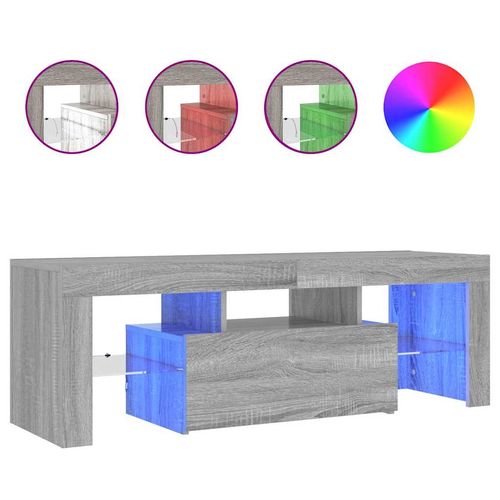Szafka pod TV z LED, szary dąb sonoma, 120x35x40 cm na Arena.pl