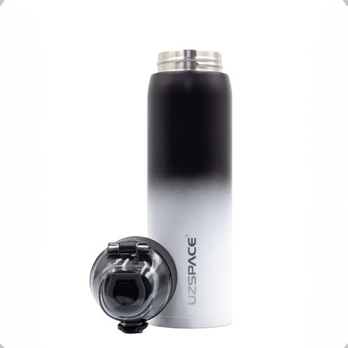 KUBEK TERMICZNY TERMOS DO KAWY HERBATY 500ML BUTELKA CZARNO-BIAŁA na Arena.pl