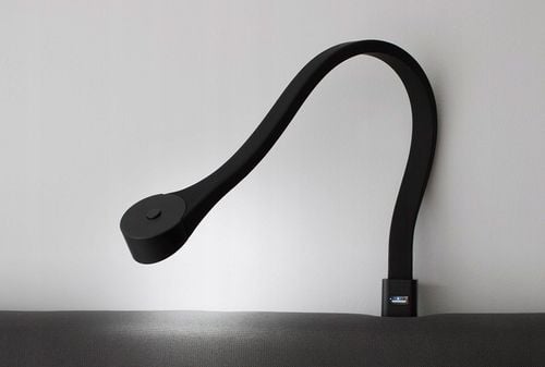 Lampa nocna LED do łóżka sypialni giętka czarna przykręcana 2x FLEXI R na Arena.pl