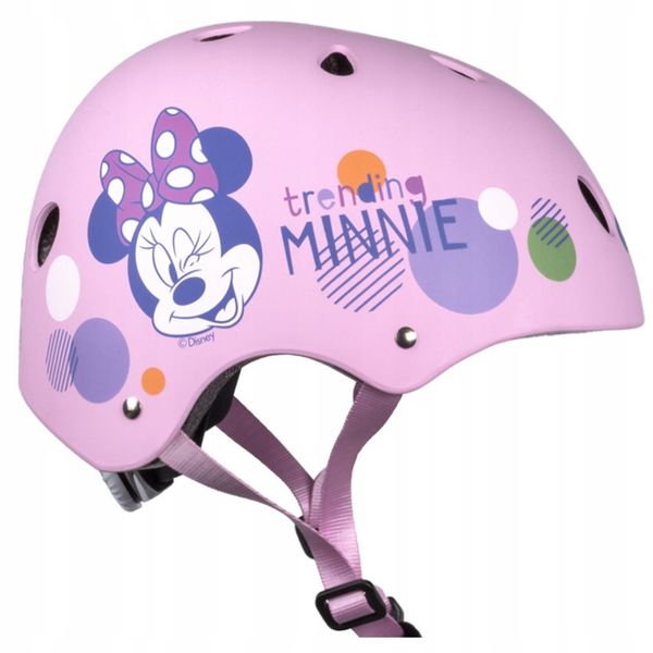 KASK SPORTOWY DLA DZIECI ROWEROWY DZIECIĘCY REGULOWANY MYSZKA MINNIE 52-56 zdjęcie 1