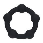 Beaded Silicone Cockring - M - 35Mm - Black