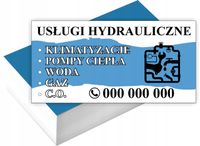 Wizytówki firmowe reklamowe 100szt USŁUGI HYDRAULICZNE nazwa firmy