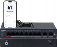 SWITCH ZARZĄDZALNY POE 8xPoE+2xUplink 10/100/1000Mbps Dahua CS4010-8GT-110