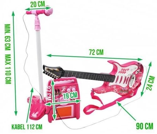 Gitara + Mikrofon + Wzmacniacz Róż G4709 na Arena.pl