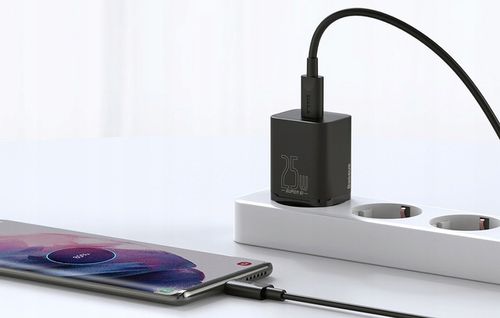 BASEUS LEKKA ŁADOWARKA SIECIOWA ZASILACZ KOSTKA USB-C PD 25W AC 100-240V na Arena.pl