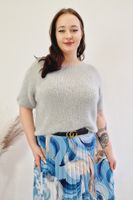 Cienki Sweter Damski Moher Popielaty UNI