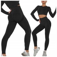 KOMPLET sportowy dwuczęściowy LEGGINSY top ZESTAW na siłownię FITNESS S
