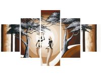 75CM 120 OBRAZ 5 ELEM SPACER O ZACHODZIE SŁOŃCA ŚCIENNY DRUK