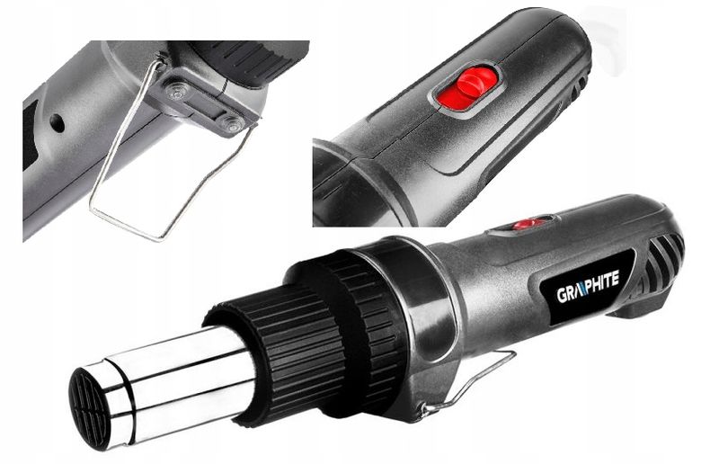 Opalarka prosta 2000W 350°C 550°C uchwyt prosty GRAPHITE zdjęcie 1