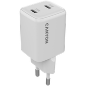CANYON Ładowarka sieciowa CU35CC GaN 35W 2xPD EU Biała