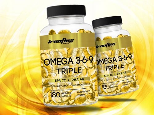 IRONFLEX OMEGA 3-6-9 TRIPLE 180 kaps KWASY TŁUSZCZOWE OLEJ RYBI + LNIANY na Arena.pl