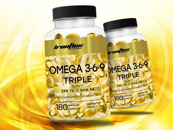 IRONFLEX OMEGA 3-6-9 TRIPLE 180 kaps KWASY TŁUSZCZOWE OLEJ RYBI + LNIANY zdjęcie 6