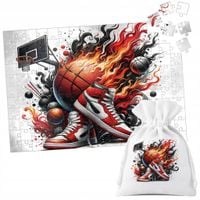 PUZZLE TRADYCYJNE - KOSZYKÓWKA SPORT PIŁKA KOSZ DRUŻYNA - 120 el