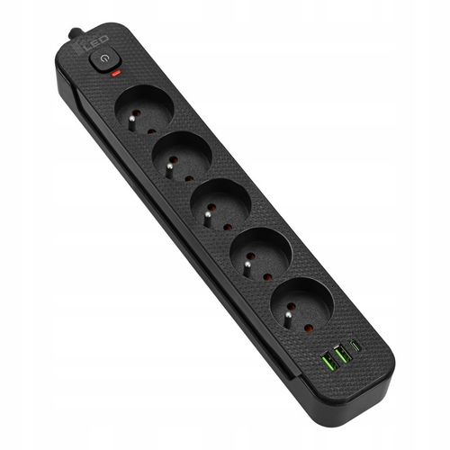 Przedłużacz Listwa Zasilająca Siec 3M 5 Gniazd 230V + 3X USB Ładowarka na Arena.pl