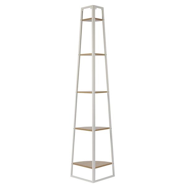 Regał Corner narożny z 5 półkami biały zdjęcie 5