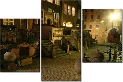 60 90CM OBRAZ 3 ELEM WIECZORNY GDAŃSK ŚCIENNY DRUK PŁÓTNO na Arena.pl