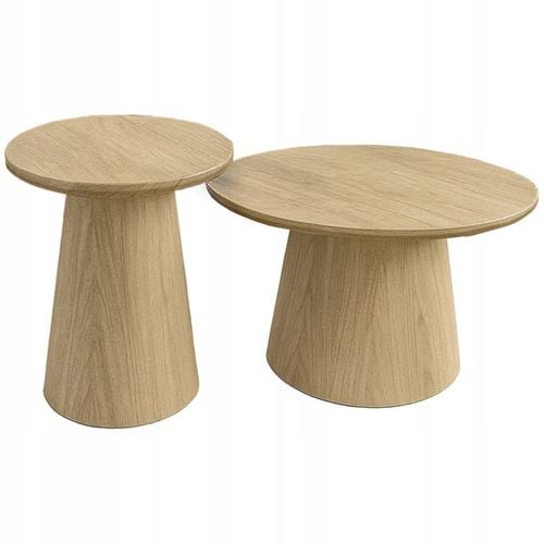 ZESTAW STOLIKÓW KAWOWYCH STYL BOHO SCANDI JAPANDI ZESTAW 2SZT Ø60 na Arena.pl