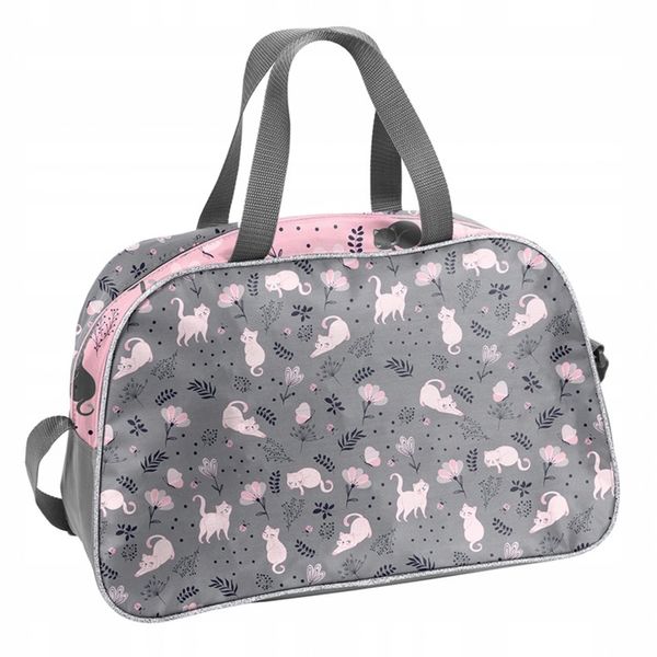 Różowa Torba Sportowa z Kotkiem na Basen Podróżna dla Dziewczynek Kot Paso zdjęcie 2