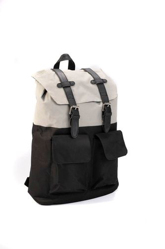 Plecak miejski z paskami czarno-szary na Arena.pl