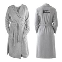 Szlafrok Damski z Haftem Wiązany Bawełniany Prezent na Dzień Babci XL