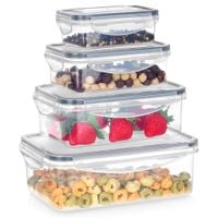 Pojemniki Kuchenne Hermetyczne na Żywność z Uszczelką Zestaw Pojemników x4