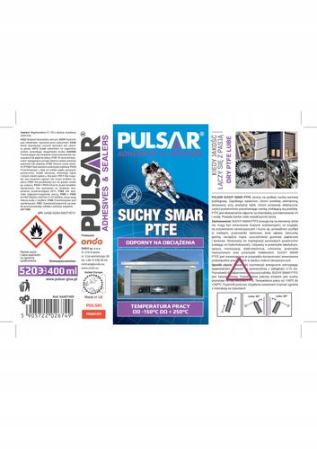 PULSAR SUCHY SMAR TEFLONOWY DO BRAM PTFE 400 ml x8 na Arena.pl