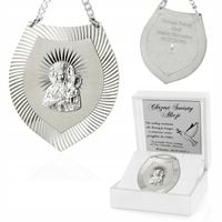 Srebrny Ryngraf Matka Boska na Pamiątkę Chrztu Świętego Grawer dla Dziecka