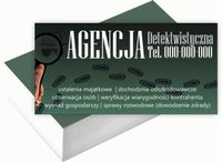 Wizytówki firmowe Foliowane 1000szt różne wzory AGENCJA DETEKTYWISYCZNA
