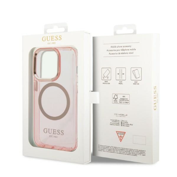 Etui Guess do iPhone 14 Pro, Różowy, MagSafe zdjęcie 8