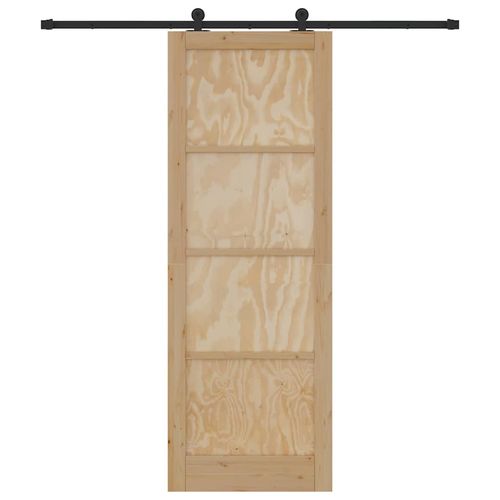 Drzwi Przesuwne ORKDAL Naturalny i czarny 83 x 232 cm na Arena.pl