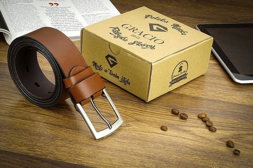 PASEK męski Gracio BRĄZ SZEROKI do spodni JEANS na Arena.pl