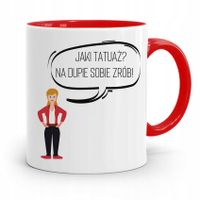 Kubek Czerwony Prezent Dla Mamy Jaki Tatuaż? Z Nadrukiem Ze Zdjęciem