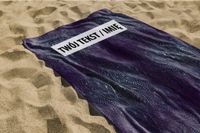 RĘCZNIK Abstrakcyjne liście z twoim dowolnym tekstem 75x50 003B