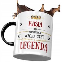 Kubek Czarny Dla Kasi Katarzyny Koleżanki Prezent Z Nadrukiem Ze Zdjęciem
