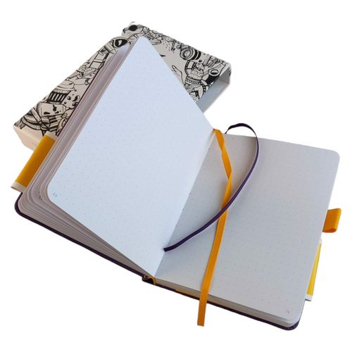 Dziennik notatnik twardej fioletowej oprawie na Arena.pl