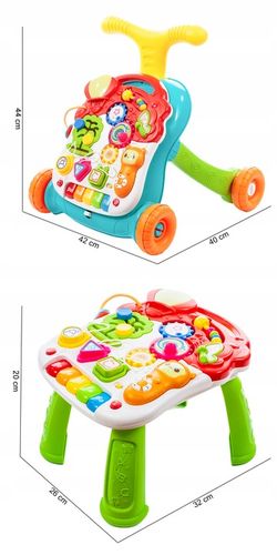 CHODZIK PCHACZ INTERAKTYWNY STOLIK EDUKACYJNY PANEL 5w1 DLA DZIECI na Arena.pl