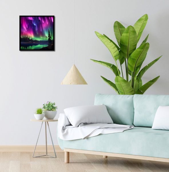 Plakat 40x40cm Zorza Nad Lasem zdjęcie 4