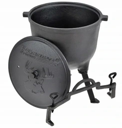 KOCIOŁEK ŻELIWNY STOJĄCY 11L MYŚLIWSKI WĘGIERSKI ROSSNER GARNEK NA OGNISKO zdjęcie 15