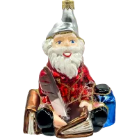 Bombka choinkowa szklana: Mądry Skrzat Pisarz