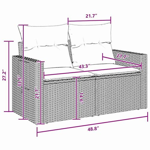 Zestaw Sof na Ogród 12 pcs Czarny polirattan na Arena.pl