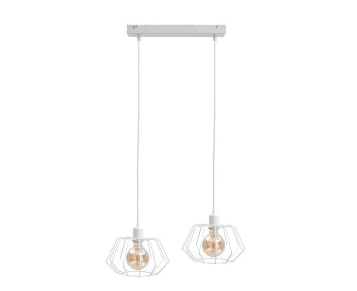 Lampa wisząca 2xE27 LUNA WHITE zdjęcie 1