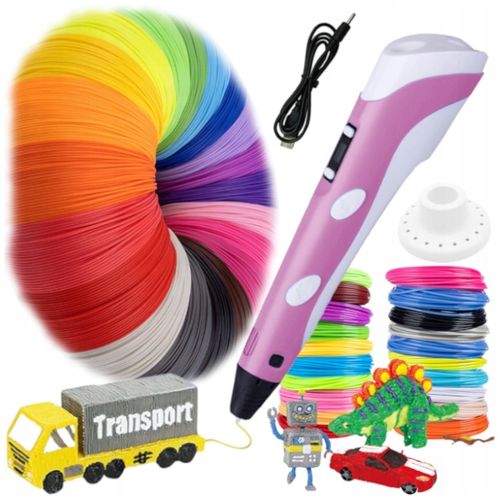 ZESTAW DŁUGOPIS 3D DLA DZIECI DRUKARKA + 110 METRÓW WKŁADU FILAMENTU GRATIS na Arena.pl