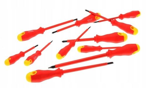 WKRĘTAKI ŚRUBOKRĘTY IZOLOWANE DLA ELEKTRYKA + PRÓBNIK NAPIĘCIA na Arena.pl