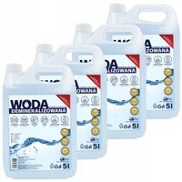 WODA DEMINERALIZOWANA WODA DESTYLOWANA PREMIUM NAJWYŻSZA CZYSTOŚĆ 4x5L 20L