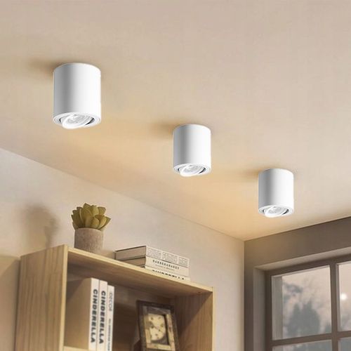 Oprawa halogenowa natynkowa GU10 Biały spot kinkiet sufitowa prosta walec na Arena.pl